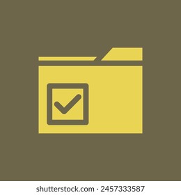 a digital folder checklist miscellaneous icon concept