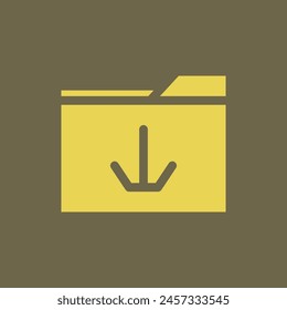 a digital folder download miscellaneous icon concept