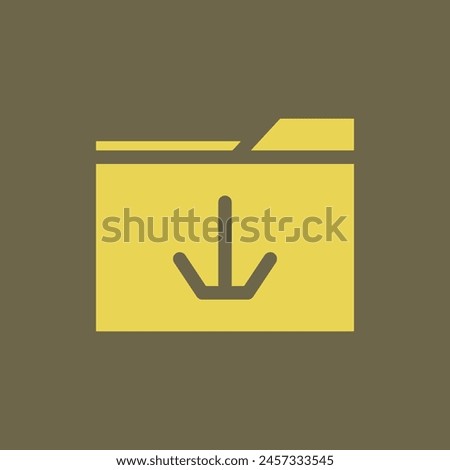a digital folder download miscellaneous icon concept