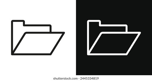 Digital Folder and File Icon Set. Document Organization and Storage Symbols.