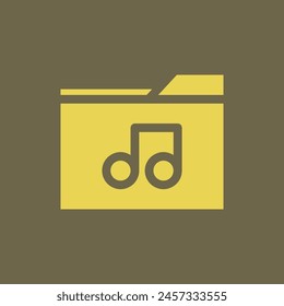 a digital folder music miscellaneous icon concept