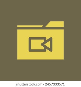 a digital folder video miscellaneous icon concept