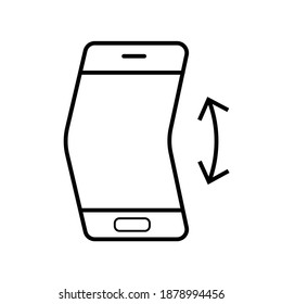 Digital Folding Mobile Phone line icon