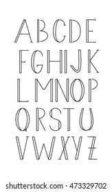 Digital Font English Alphabet Vector Stock Vector (Royalty Free ...