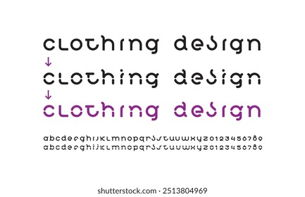 Digital font, modern alphabet, includes two font variants, vector illustration 10EPS