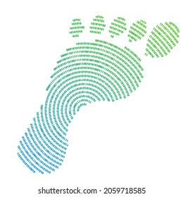 Digital Footprint Icon. Clipart Image Isolated On White Background