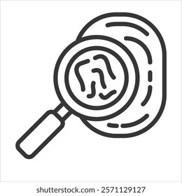 Digital Forensic Icon Vector Illustration Outline