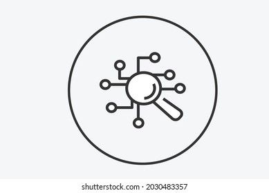 Digital Forensics Icon vector design