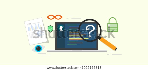 デジタル フォレンジック調査のコンセプト イラスト 法医学 リカバリ デジタル デバイスで見つかる素材の調査 多くの場合 コンピューター犯罪に関連した情報 極秘データの検索 のベクター画像素材 ロイヤリティフリー