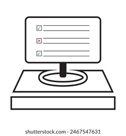 digital form in computer, digital from icon