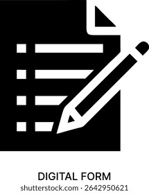 Symboldesign für digitale Formulare und Online-Dokumentbearbeitung