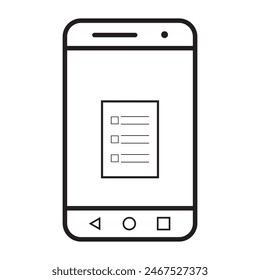 formulario digital en el teléfono, icono digital de