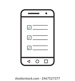 digital form in phone, digital from icon