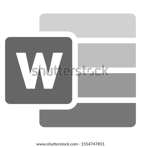 digital format file icon. flat draw creative modification icon with initial name. vector illustration