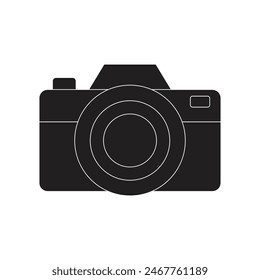 digital foto camera flat icon vector