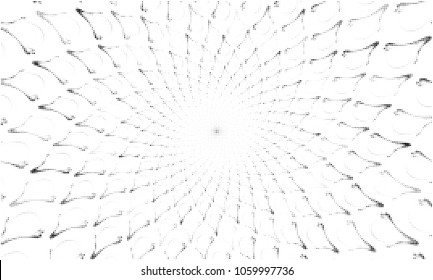 Digital fractal art. Computer generated image of lizard skin pattern converted to  halftone wave dotted background. Modern dot circles vector texture for posters, business cards covers labels mock-up.