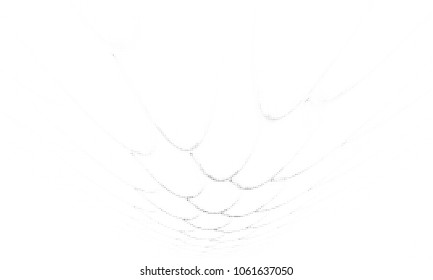 Digital fractal art. Computer generated fractal image converted to  halftone wave dotted background. Modern dot circles vector texture for posters, business cards, covers, labels mock-up.