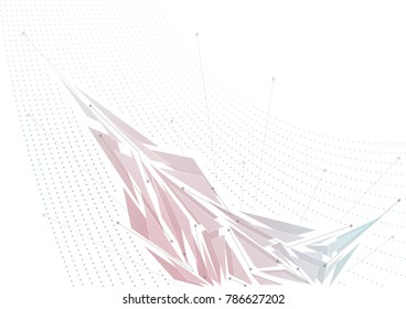 Digital fragmentation design. Business virtual concept. Vector background