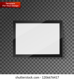Digital frame on transparent background