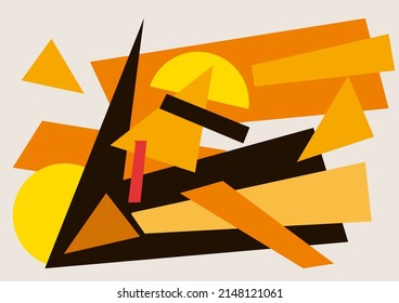 marco digital inspirado por el expresionismo pintado y el estilo artístico abstraccionista geométrico. Fondo colorido