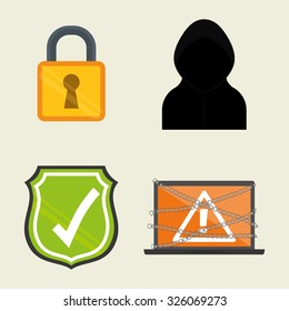 Digital fraud and hacking design, vector illustration.