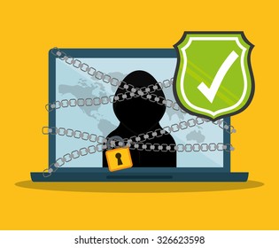 Digital fraud and hacking design, vector illustration.