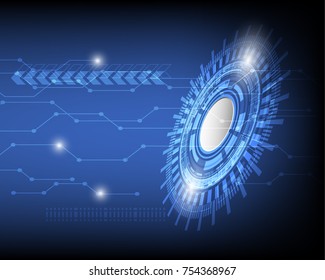 Digital future technology background, abstract computer signal.
