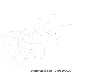 Digital futuristic abstract technology connecting dots and lines communication background