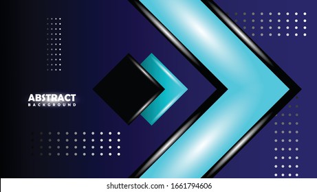 digital futuristic arrow abstract background in blue and black color. vector illustration