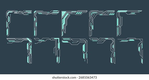 Pacote de canto HUD futurista digital