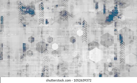 Digital Futuristic Information Background with Binary Code. Telecommunication High Tech Texture. Data Analytic Technology Pattern. Business Presentation Design Background.
