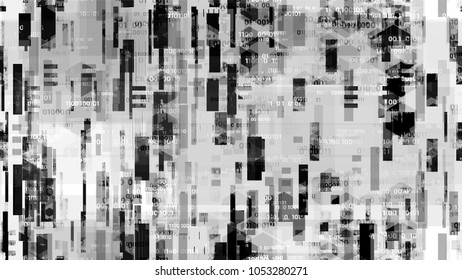 Digital Futuristic Information Background with Binary Code. Hi Tech Global Hacker Network Texture. Scientific Futuristic Grunge Pattern. Packaging, Ad Design Background.