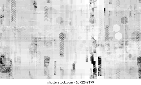 Digital Futuristic Information Background with Binary Code. Telecommunication High Tech Texture. Hacking Software Encryption Pattern. Screen, Cover Design Background.