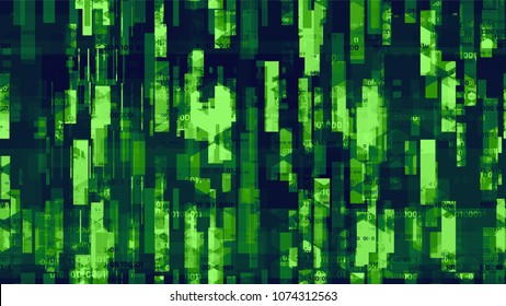 Digital Futuristic Information Background with Binary Code. Innovation Engineering Texture. Abstract  Sci Fi, Scientific Pattern. Business Presentation Design Background.