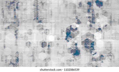 Digital Futuristic Information Background with Binary Code. Innovation Engineering Texture. Data Analytic Technology Pattern. Screen, Cover Design Background.