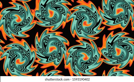 Digital futuristic seamless pattern. Modern technological design with liquid shapes and wavy lines.  Decorative backdrop for web design, wrapping paper, fabric print and card.