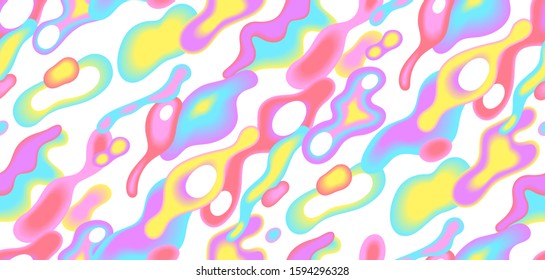 Digital futuristic seamless pattern. Modern technological design with liquid shapes and wavy lines.  Decorative backdrop for web design, wrapping paper, fabric print and card.