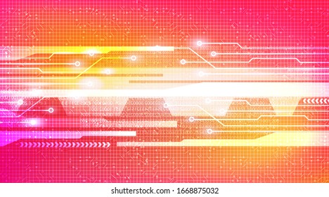 Digital Futuristic Speed Light Circuit with Network Technology on Future Background,Digital and Connection Concept design,Vector illustration.