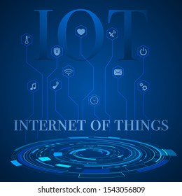 Digital futuristic technology background vector illustration. Global isometric ecosystem. Abstract cyberspace network innovation design. Iot icon, smarthome connection, web internet of things template