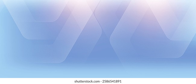 Digital futuristic technology concept with hexagons. Digital hexagonal blue abstract background. Geometric stripe line art design for poster, brochure, cover, banner, website, header.