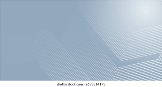 Digital futuristic technology concept with hexagons. Digital hexagonal blue abstract background. Geometric stripe line art design for poster, brochure, cover, banner, website, header