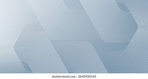 Digital futuristic technology concept with hexagons. Digital hexagonal blue abstract background