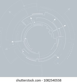 Digital futuristic user interface, HUD for app and web. Abstract vector illustration futuristic concept.