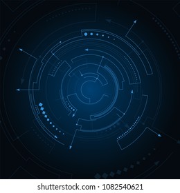 Digital futuristic user interface, HUD for app and web. Abstract vector illustration futuristic concept.