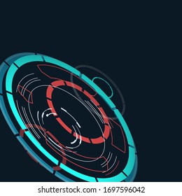 Digital futuristic user interface, HUD for app and web. Abstract vector illustration futuristic concept.