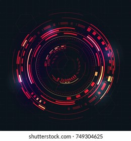 Digital futuristic user interface, HUD for app and web. Abstract vector illustration futuristic concept.