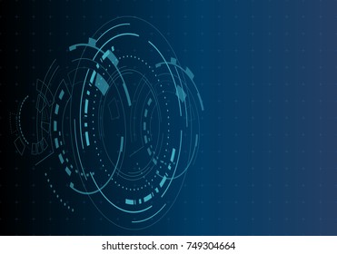 Digital futuristic user interface, HUD for app and web. Abstract vector illustration futuristic concept.