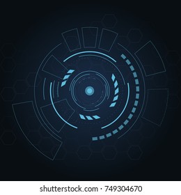Digital futuristic user interface, HUD for app and web. Abstract vector illustration futuristic concept.
