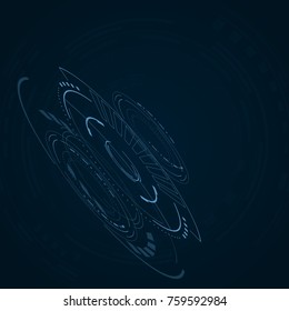Digital futuristic user interface, HUD for app and web. Abstract vector illustration futuristic concept.