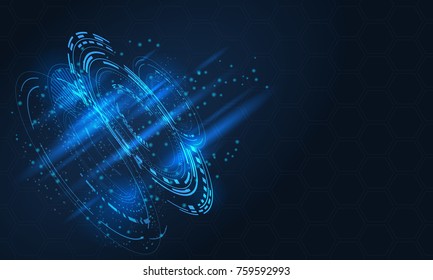 Interfaz digital futurista de usuario, HUD para aplicaciones y web. Concepto futurista de ilustración abstracta vectorial.